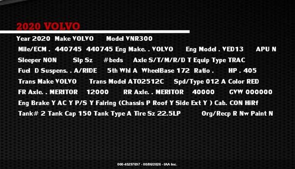 2020 VOLVO VNR