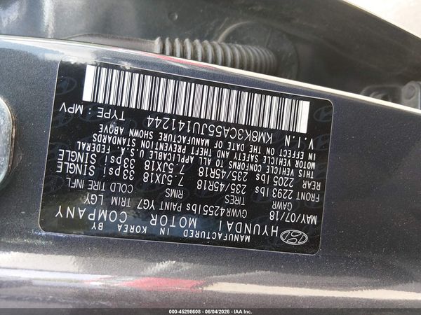 2018 HYUNDAI KONA LIMITED