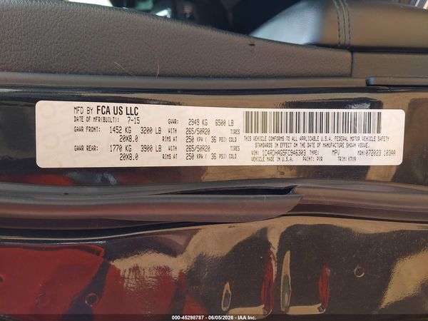 2015 DODGE DURANGO SXT