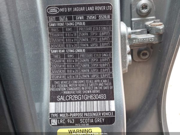 2016 LAND ROVER DISCOVERY SPORT HSE