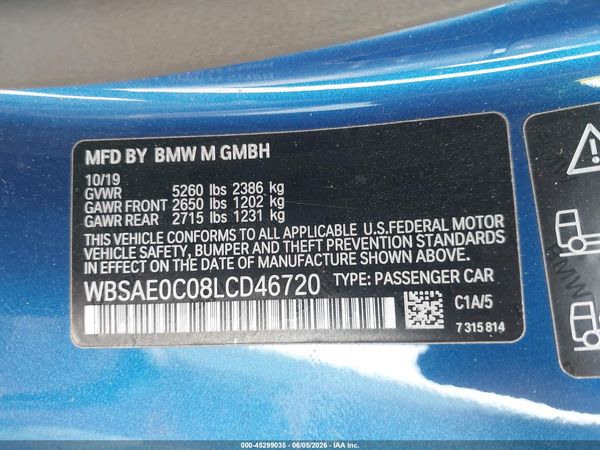 2020 BMW M8 COMPETITION