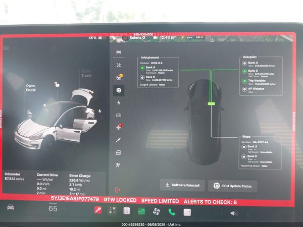 2018 TESLA MODEL 3 LONG RANGE/MID RANGE