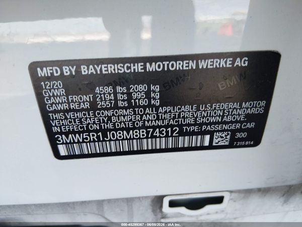 2021 BMW 330I