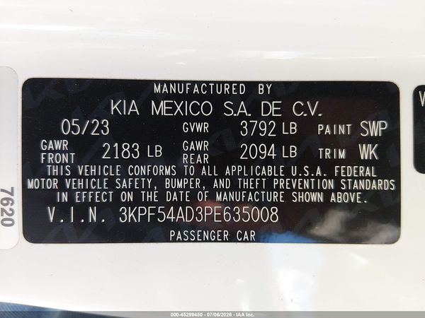 2023 KIA FORTE GT-LINE