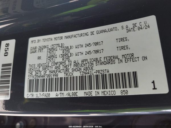 2024 TOYOTA TACOMA SR