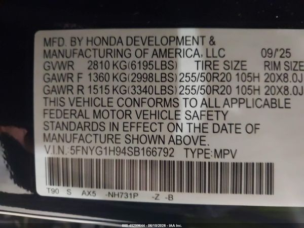 2025 HONDA PILOT BLACK EDITION
