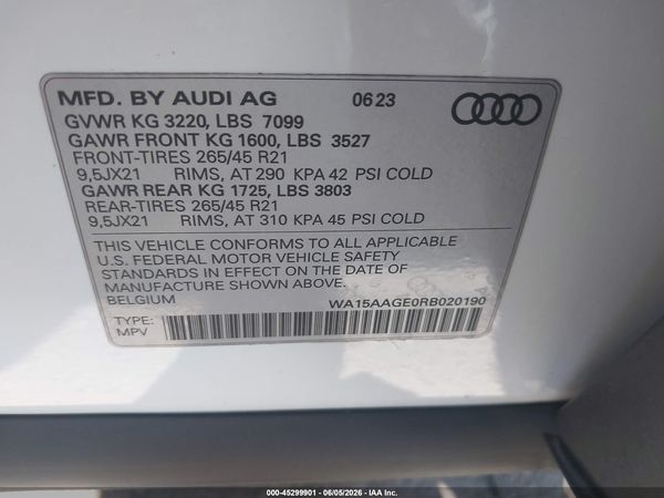 2024 AUDI Q8 E-TRON PREMIUM PLUS QUATTRO