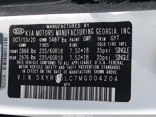 2021 KIA SORENTO S
