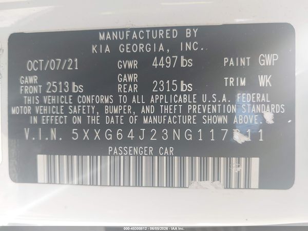 2022 KIA K5 GT-LINE