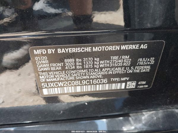 2020 BMW X7 XDRIVE40I