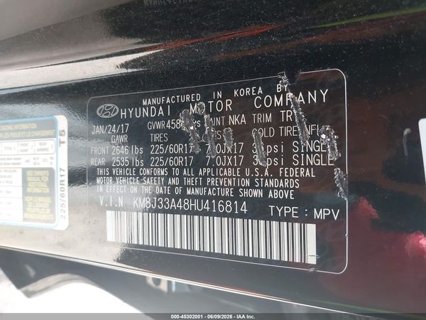 2017 HYUNDAI TUCSON SE PLUS