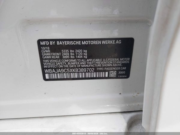 2019 BMW 530E IPERFORMANCE