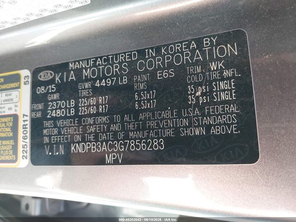 2016 KIA SPORTAGE LX