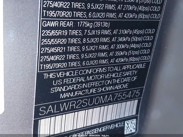 2021 LAND ROVER RANGE ROVER SPORT HSE SILVER EDITION MHEV