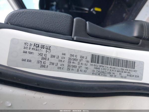 2018 JEEP GRAND CHEROKEE ALTITUDE 4X2