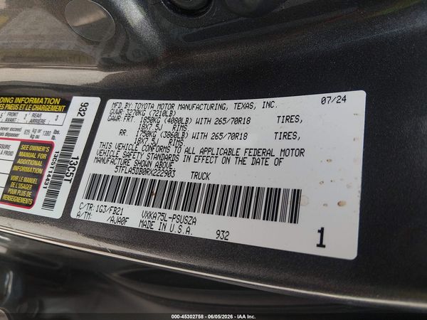 2024 TOYOTA TUNDRA SR5