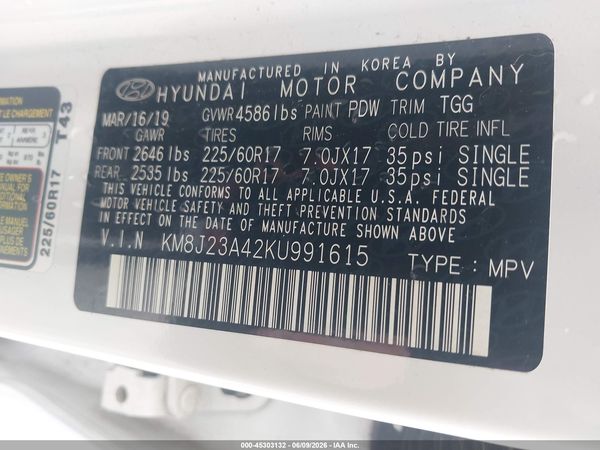 2019 HYUNDAI TUCSON SE