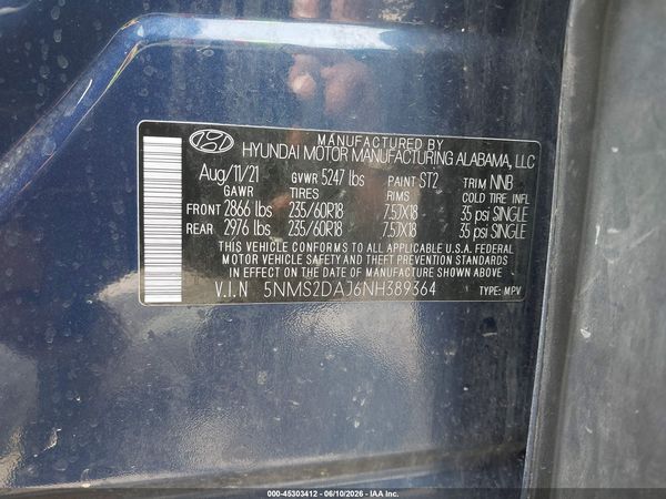 2022 HYUNDAI SANTA FE SEL