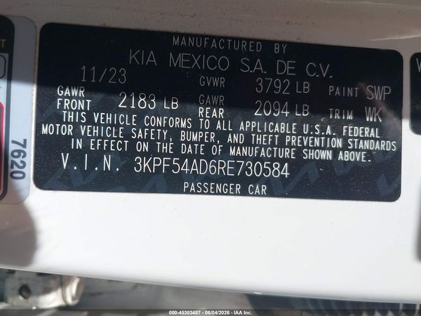 2024 KIA FORTE GT-LINE