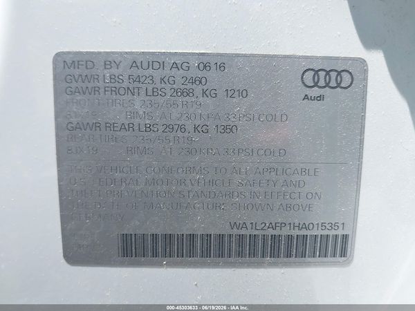 2017 AUDI Q5 2.0T PREMIUM