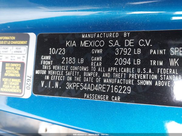2024 KIA FORTE GT-LINE