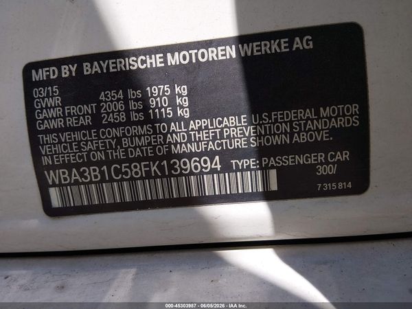 2015 BMW 320I
