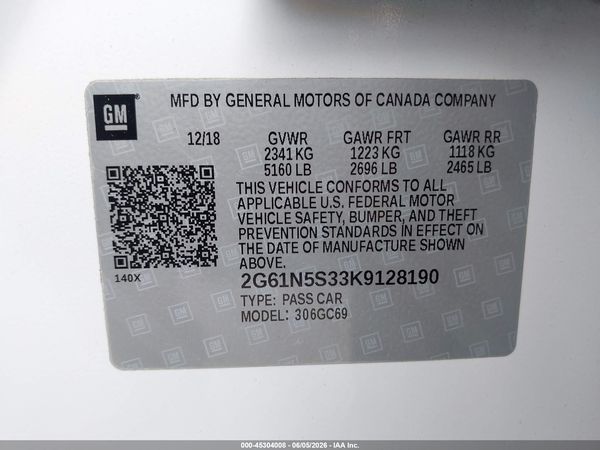 2019 CADILLAC XTS LUXURY