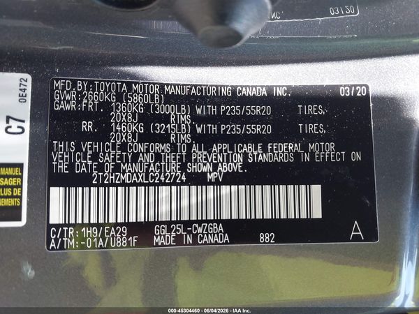 2020 LEXUS RX 350 350 Premium