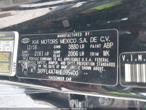 2017 KIA FORTE S