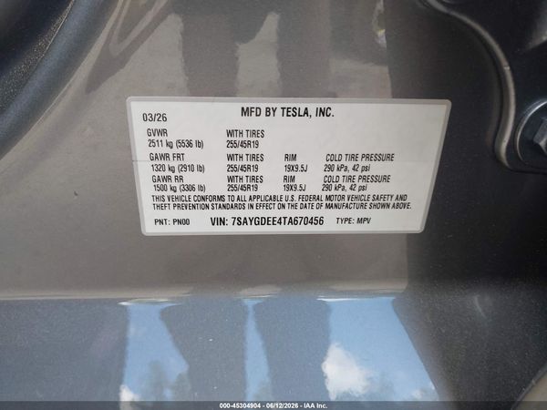 2026 TESLA MODEL Y
