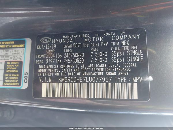 2020 HYUNDAI PALISADE LIMITED
