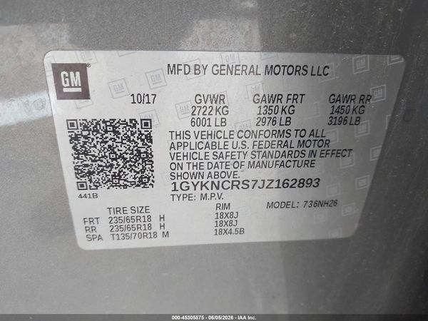 2018 CADILLAC XT5 LUXURY