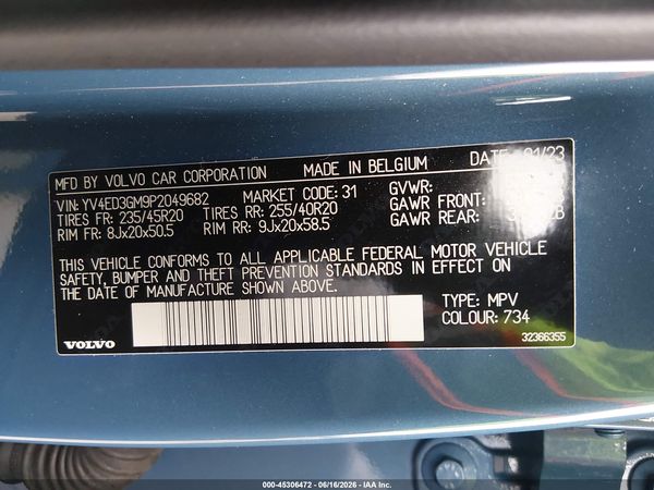 2023 VOLVO C40 RECHARGE PURE ELECTRIC TWIN ULTIMATE