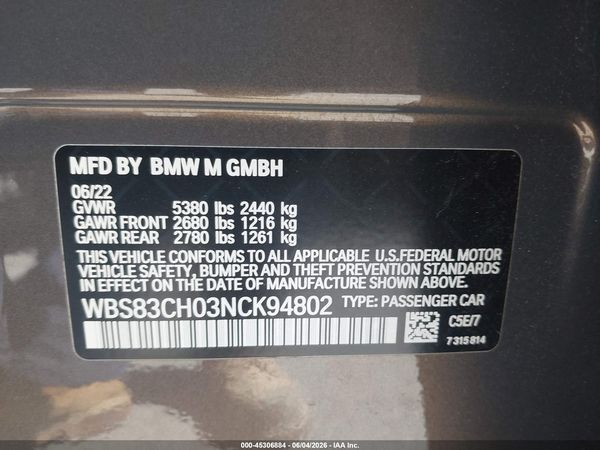 2022 BMW M5
