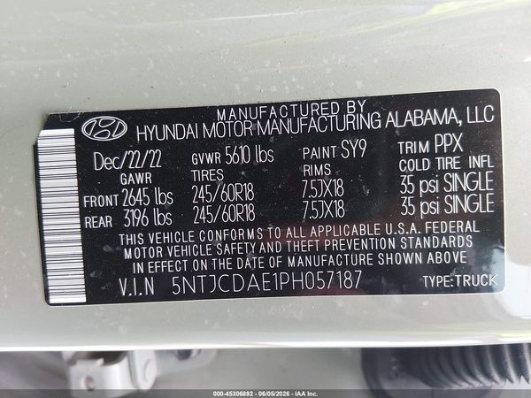 2023 HYUNDAI SANTA CRUZ SEL