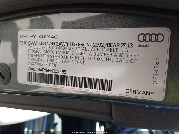 2017 AUDI A4 PREMIUM