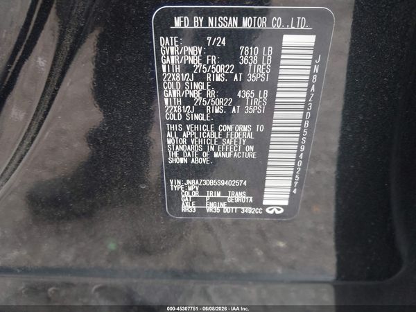 2025 INFINITI QX80 SENSORY AWD