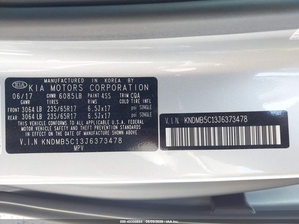 2018 KIA SEDONA LX