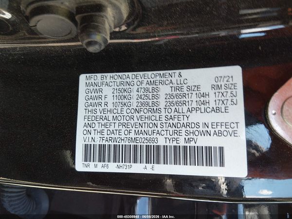 2021 HONDA CR-V AWD SPECIAL EDITION