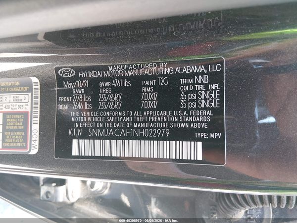 2022 HYUNDAI TUCSON SE