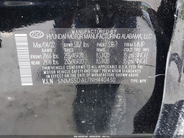 2022 HYUNDAI SANTA FE CALLIGRAPHY