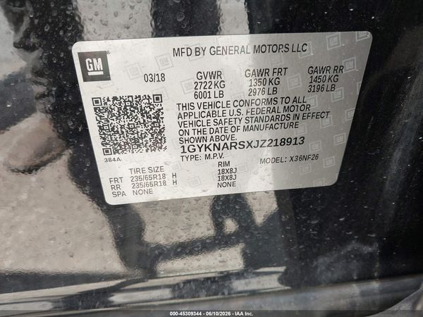 2018 CADILLAC XT5 STANDARD