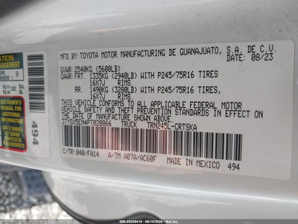 2023 TOYOTA TACOMA SR