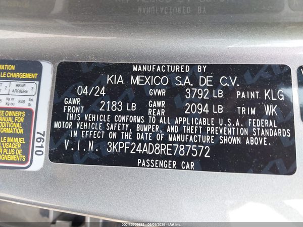 2024 KIA FORTE LXS