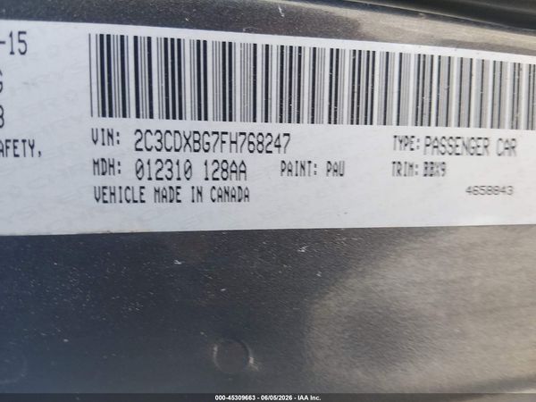 2015 DODGE CHARGER SE