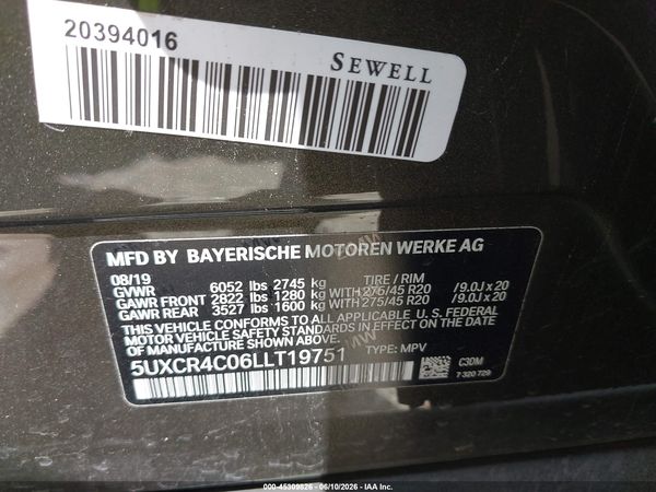 2020 BMW X5 SDRIVE40I