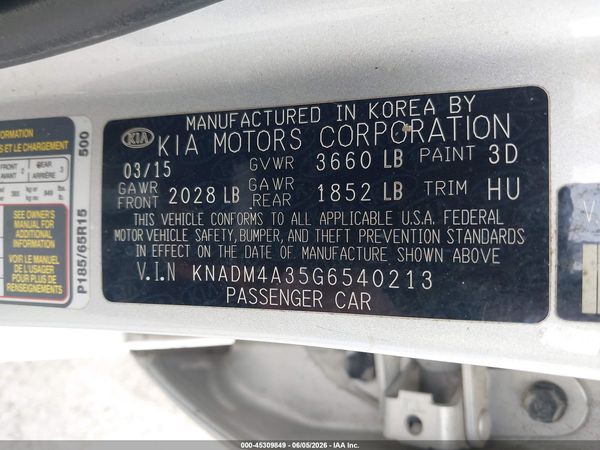 2016 KIA RIO LX