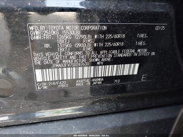 2025 TOYOTA RAV4 PLUG-IN HYBRID SE