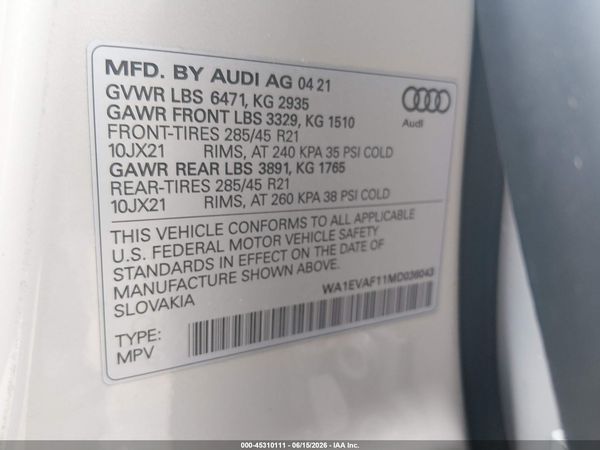 2021 AUDI Q8
