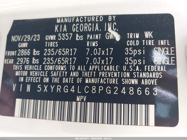 2023 KIA SORENTO LX